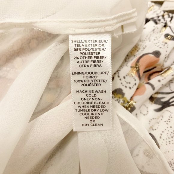 Loft Off the Shoulder Pastel Ruffle Floral Blouse XS - Picture 8 of 8